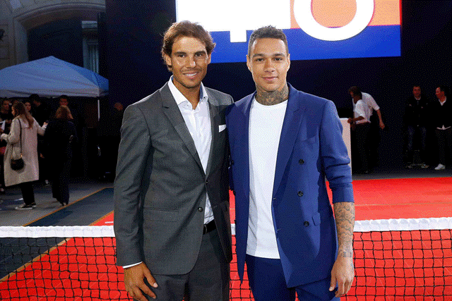 Rafael Nadal and Gregory van der Wiel